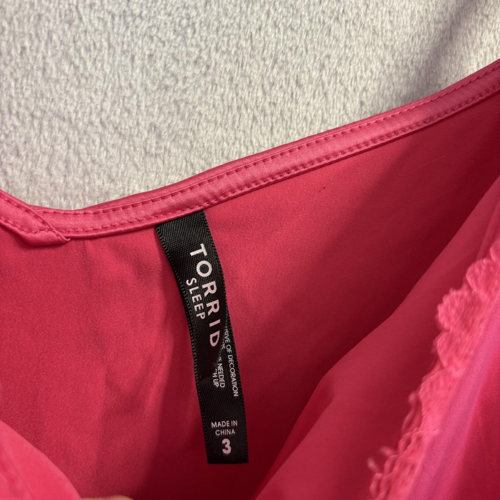 Torrid Sleep Pajama Set Womens 3X Cami Top 4X Shorts Pink Satin Plus Sleepwear - Picture 6 of 15
